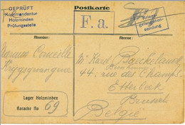 Postkarte Lager Holzminden (1915) - Holzminden