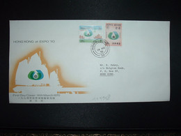 LETTRE TP EXPO 70 15c + 25c OBL.14 MR 70 HONG KONG 38 - Lettres & Documents