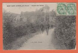 D76 - MONT SAINT AIGNAN - PRÈS ROUEN - CHEMIN DES BULINS - Quelques Hommes Sur Le Chemin - Mont Saint Aignan