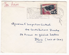 Lettre 1966 La Réunion Saint Denis La Ville Qui Monte Blois Loir Et Cher Tricentenaire Du Peuplement Île Bourbon 15F CFA - Storia Postale