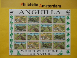 Anguilla 1997, FULL SHEET / WWF FAUNA GREEN IGUANA: Mi 988-91, ** - Ongebruikt