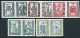POLAND 1959 Regional Costumes I Imperforate MNH / **.  Michel 1138-47B - Unused Stamps