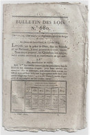 Bulletin Des Lois N°680 1824 Distance Paris-Ajaccio Pour La Promulgation Des Lois/Réglement Définitif Du Budget De 1822 - Décrets & Lois