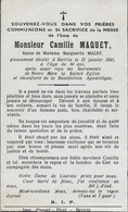 GC . BERTRIX ..-- Mr Camille MAQUET , époux De Mme Marguerite MAZAY , Né En 1880 , Décédé En 1960 . - Bertrix