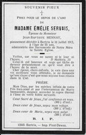 GC . BERTRIX ..-- Mme Emélie SERVAIS , épouse De Mr Jean-Baptiste HENNAY , Née En 1858 , Décédée En 1913 . - Bertrix