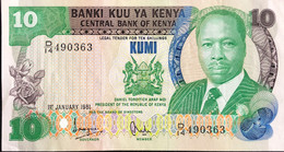 Kenya 10 Shillings, P-20a (1.1.1981) - Extremely Fine - Kenya