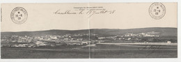 MAROC  1908  CARTE POSTALE DOUBLE D'UN MILITAIRE BLESSE  SETTAT - Lettres & Documents