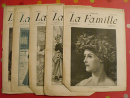 5 N° De "La Famille" 1900. Mode Dentelle Broderie Gravures Tomkins Girardet Simonidy Bocquet Friant Adam - Magazines - Before 1900