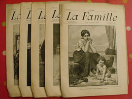 5 N° De "La Famille" 1900. Mode Dentelle Broderie Gravures Delobbe Fauron Peufold Kegrand Renard-brault Wencker Muenier - Magazines - Before 1900