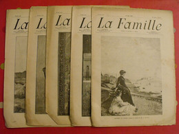 5 N° De "La Famille" 1900. Mode Dentelle Broderie Gravures Stevens Lenoir Friant Sain Joncières Debat-ponsan Muenier - Magazines - Before 1900