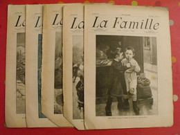 5 N° De "La Famille" 1900. Mode Dentelle Broderie Gravures Bocquet Auréli  Thomas Wagrez Samarine Moyse Schaan - Magazines - Before 1900