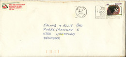 Canada Cover Sent To Denmark 12-11-1992 Single Franked - Brieven En Documenten