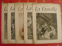 5 N° De "La Famille" 1899. Mode Dentelle Broderie Gravures Aublet Haumont Carrier-belleuse Chanut Deutsch Montenard - Magazines - Before 1900