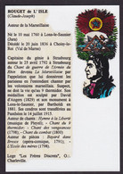 CPM Franc Maçonnerie Masonic Maçonnique Tirage Signé 4 Exemplaires Numérotés Signés JIHEL Rouget De L'Isle - Philosophie & Pensées