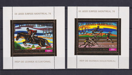 EQUATORIAL GUINEA 1976, Mi# Bl 225-226, Perf, Golden Foil, Sport, Olympics Montreal, MNH - Ete 1976: Montréal