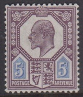 1902 - 1913. Edward VII. 5 D. Hinged.  (Michel 110) - JF422346 - Ungebraucht