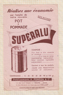 21/41 Buvard Pot A Pommade Superalu Ets A Poméon Et Cie Oullins - Produits Pharmaceutiques
