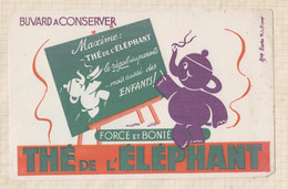 21/15 Buvard THE DE L'ELEPHANT DUPUY ILLUSTRATEUR - Kaffee & Tee