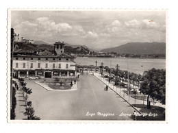 12792 " ARONA-LUNGO LAGO " ANIMATA-ALBERGO RISTORANTE GIARDINO-VERA FOTO- CART. SPED.1958 - Novara