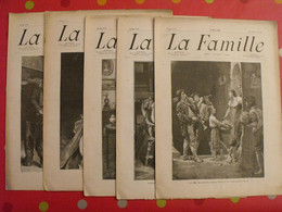5 N° De "La Famille" 1899. Mode Dentelle Broderie Gravures Hirsch Baschet Parfonry Perrey Royer Mattignon Roy - Magazines - Before 1900