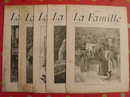 5 N° De "La Famille" 1898-1899. Mode Dentelle Broderie Gravures Lecoultre Schryver Hem Meissonnier Harris - Magazines - Before 1900