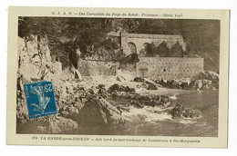 La Garde Près Toulon - Joli Bord De Mer Rocheux De Costebrune à Ste Marguerite (fortifications) Circ 1922, Sous Envelopp - La Garde