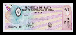 Argentina Salta 1 Austral D. 1520/87 - 31.12.1987 Pick S2612e SC UNC - Argentina