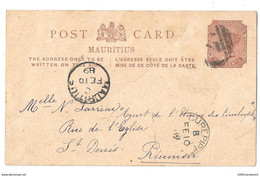 REUNION Post Card MAURITIUS Du 10 FE. 89 Pour ST DENIS Texte Intéressant à Propos De L'Union Des Timbrophiles - Covers & Documents