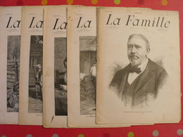 5 N° De "La Famille" 1898. Mode Dentelle Broderie Gravures Crès Corbineau Wlinsch Paredès Lionel-walden Choquet Alberti - Magazines - Before 1900