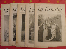 5 N° De "La Famille" 1898. Mode Dentelle Broderie Gravures Pronier Hoflinger Curran Mayan - Magazines - Before 1900