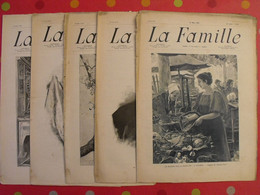 5 N° De "La Famille" 1898. Mode Dentelle Broderie Gravures Brun Estan-semenowsky Coutan Bigot-valentin Bouard Renoir - Magazines - Before 1900