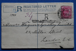 W5 INDIA   BELLE LETTRE RARE RECOM.  1928   VOYAGEE  A LONDRES+ CACHET DE CIRE+  AFFRANCHISSEMENT INTERESSANT - 1911-35  George V