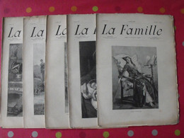 5 N° De "La Famille" 1898. Mode Dentelle Broderie Gravures Ravier Bligny Dantan Baugnies Linden Brispot - Magazines - Before 1900