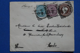 W5 INDIA BELLE LETTRE DEVANT    1901  VOYAGEE BATO+  AFFRANCHISSEMENT INTERESSANT - 1882-1901 Impero