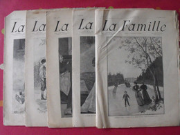 5 N° De "La Famille" 1896-1898. Mode Dentelle Broderie Gravures Jourdain Arpad-de-migl Marx Joueyne Hornung Kovalsky - Magazines - Before 1900