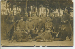 Carte Photo Militaria 94 CHAMPIGNY Sur MARNE Groupe De Soldats Dans Un Bois - Characters