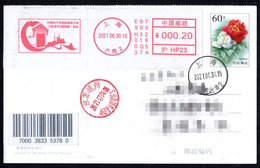 China 2021 Shanghai Postage Meter:The China Communist Party Founded Place-the Site Of The New Youth Editorial Office - Brieven En Documenten