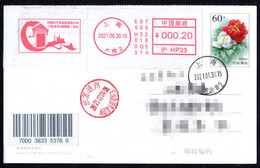 China 2021 Shanghai Postage Meter:The China Communist Party Founded Place-the Site Of The New Youth Editorial Office - Covers & Documents