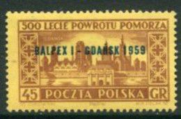 POLAND 1959 BALPEX Philatelic Exhibition MNH / **...  Michel 1118 - Nuevos