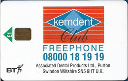 UK - BT (Chip) - PRO328 - BCP-086 - Kemdent Club, 1£, 2.000ex, Mint - BT Promotional