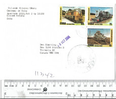 Cuba Scott #'s 4323, 4324, 4325 Locomotives .........(Box5) - Cartas & Documentos