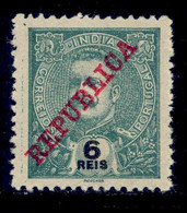 ! ! Portuguese India - 1911 King Carlos 6 R - Af. 206 - MH - Portugiesisch-Indien