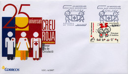 2007 , ANDORRA  - CORREO ESPAÑOL , ED. 350 , 25º ANIV. DE LA CRUZ ROJA ANDORRANA - Other & Unclassified