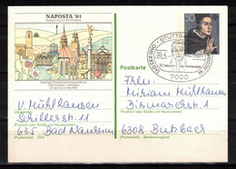 203d * BUNDESREPUBLIK * KARTE VON DER NAPOSTA 1981 MIT SONDERSTEMPELT UNO HAMMARSKJÖLD **!! - Privatpostkarten - Gebraucht