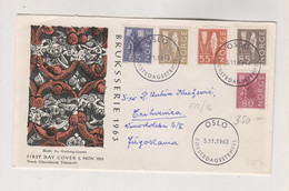 NORWAY 1963 OSLO FDC Cover To Yugoslavia - Covers & Documents