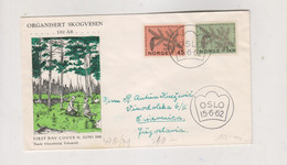 NORWAY 1962 OSLO FDC Cover To Yugoslavia ORGANISERT SKOGVESEN - Cartas & Documentos