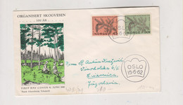 NORWAY 1962 OSLO FDC Cover To Yugoslavia ORGANISERT SKOGVESEN - Covers & Documents