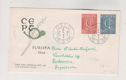 NORWAY 1966 OSLO FDC Cover To Yugoslavia EUROPA CEPT - Cartas & Documentos