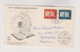 NORWAY 1966 OSLO FDC Cover To Yugoslavia DET NORSKE BIBELSELKAP - Lettres & Documents