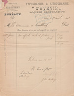 Facture - L'Avenir - Typographie & Lithographie - Sivry - 1893 ( 37 ) - Straßenhandel Und Kleingewerbe